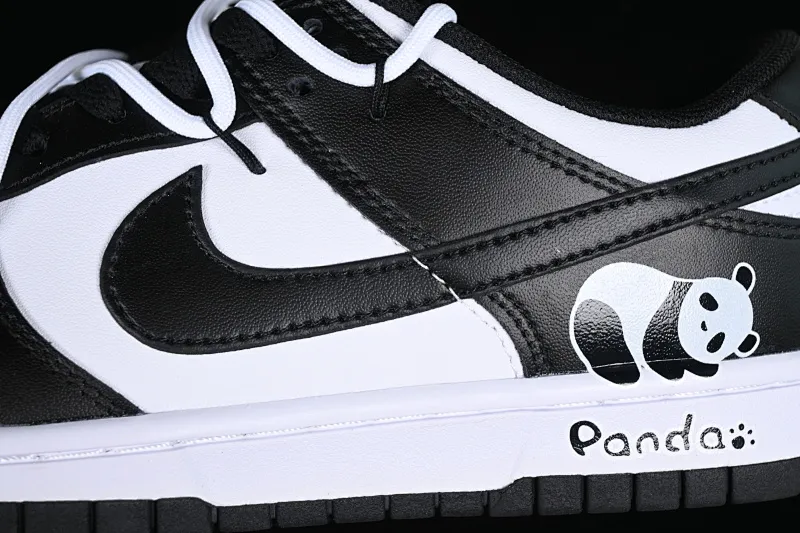 All Categories Nk SB Dunk Series Nk SB Dunk Low Low-top sneakers Nk Dunk Low Black and White Panda Customized version of deconstructed strap casual sneakers DD1391-100